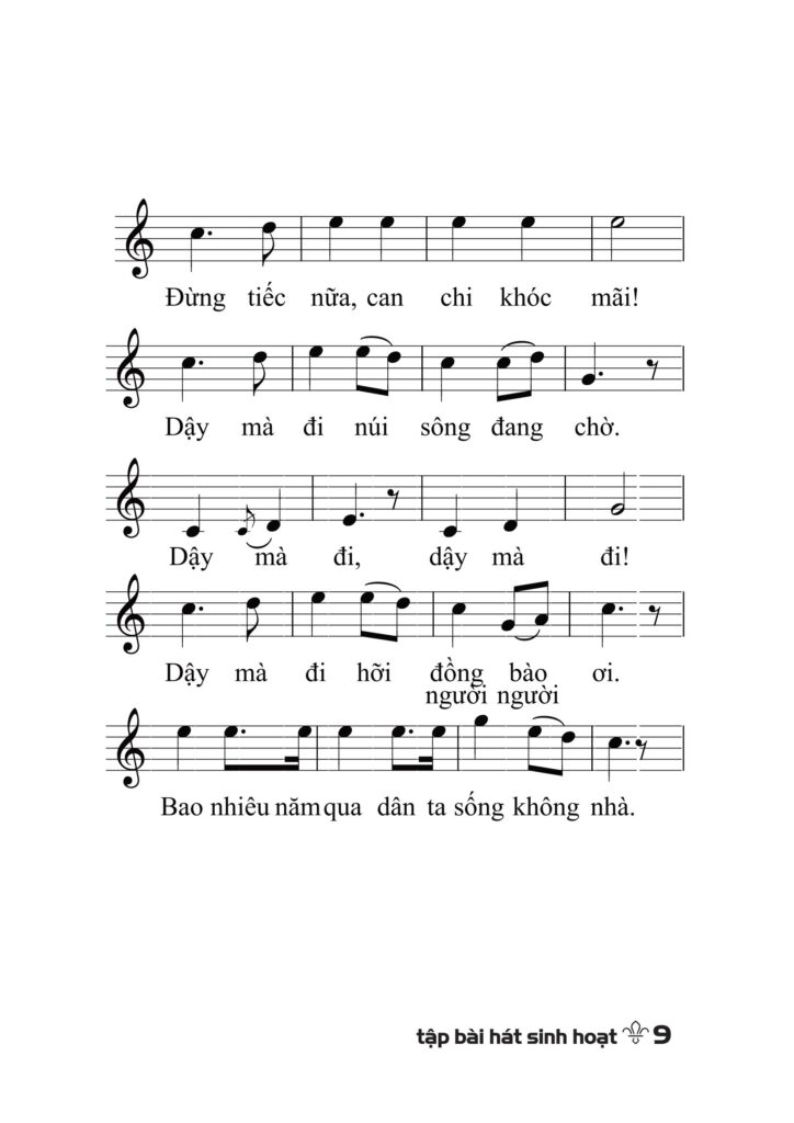 Sheet nhạc - Dậy mà đi